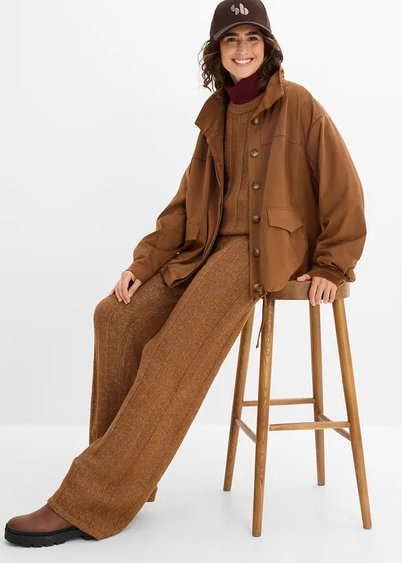 Pantaloni in maglia a coste, bonprix