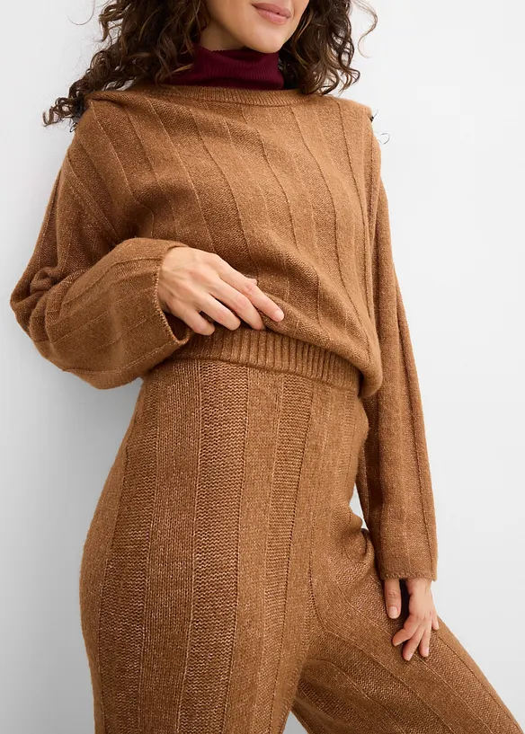 Pantaloni in maglia a coste, bonprix