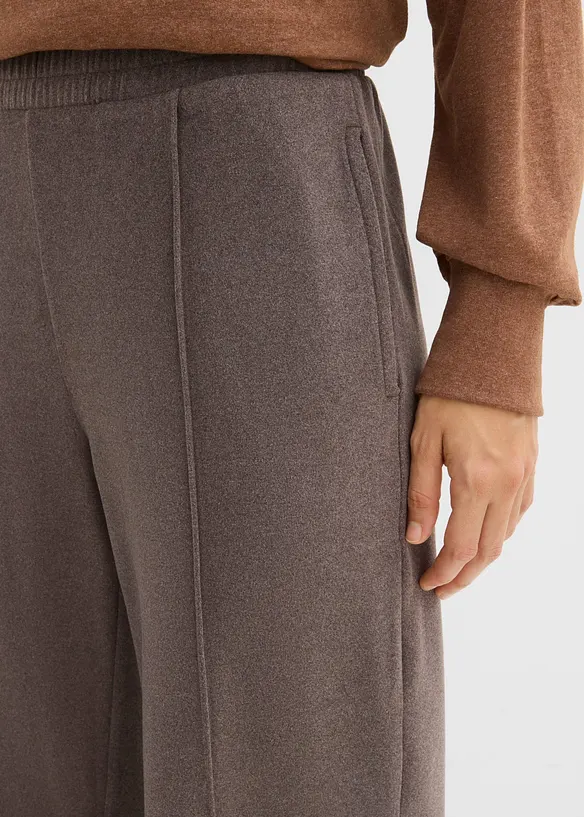 Pantaloni in jersey simil lana, bonprix