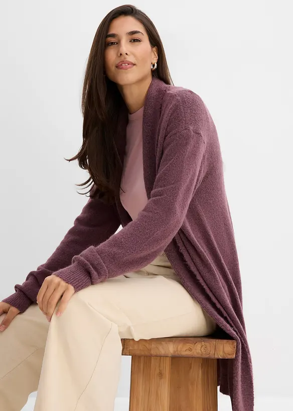 Cardigan lungo con collo a scialle, bonprix