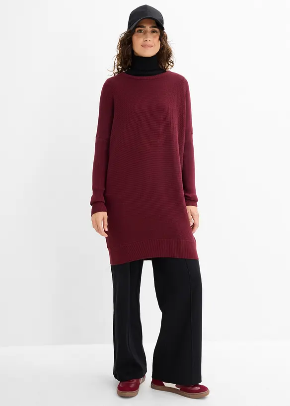 Maglione lungo in misto viscosa, bonprix