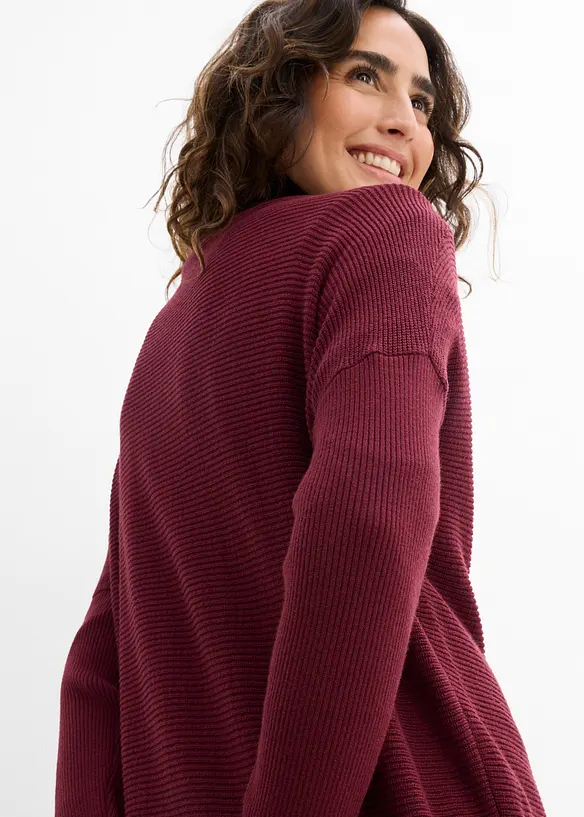Maglione lungo in misto viscosa, bonprix