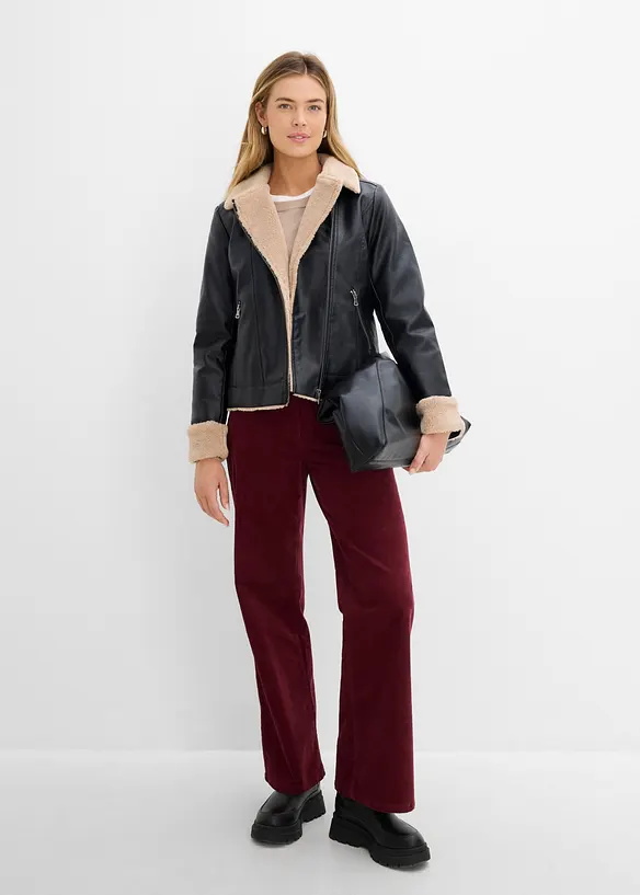 Giacca in similpelle foderata, bonprix