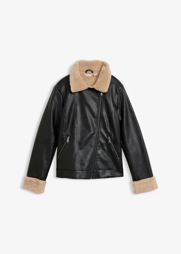 Giacca in similpelle foderata, bonprix