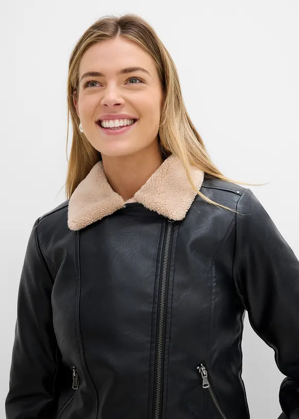 Giacca in similpelle foderata, bonprix