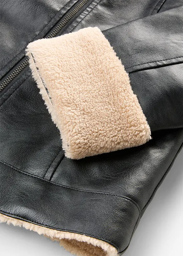 Giacca in similpelle foderata, bonprix