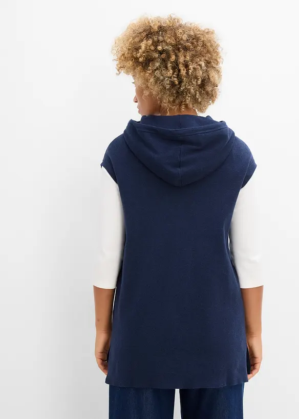 Gilet in maglia con cappuccio, bonprix
