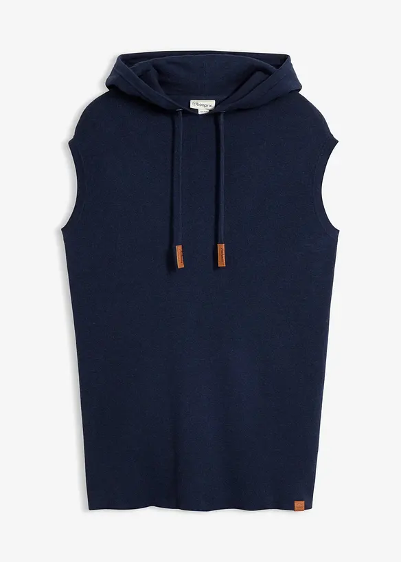 Gilet in maglia con cappuccio, bonprix