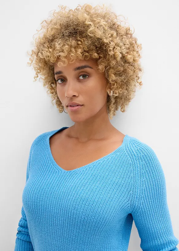 Maglione a coste in puro cotone, bonprix