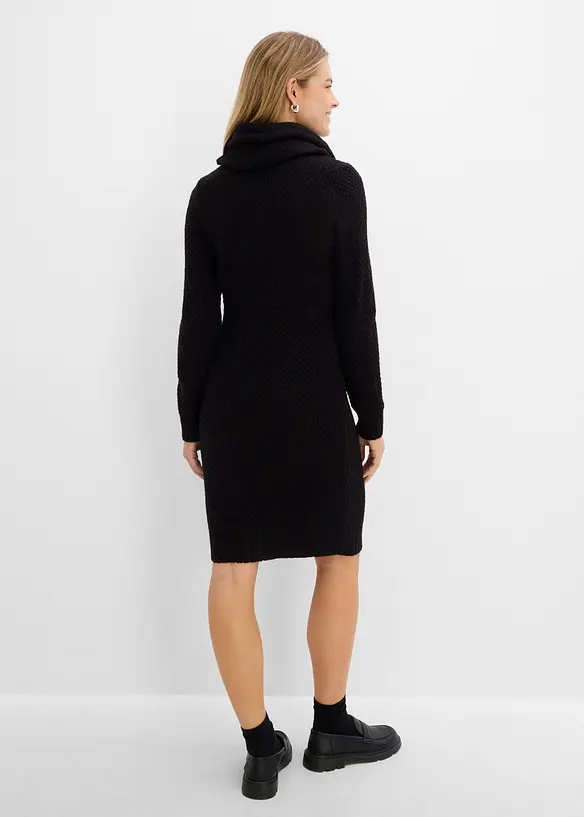 Abito in maglia con collo a scialle, bonprix
