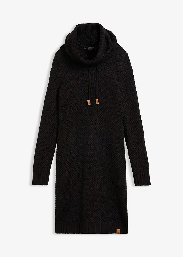 Abito in maglia con collo a scialle, bonprix