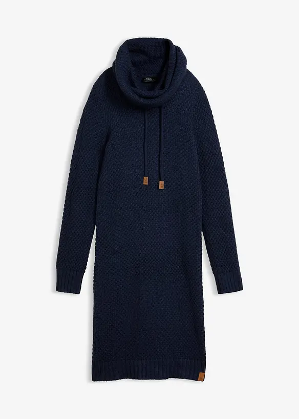 Abito in maglia con collo a scialle, bonprix