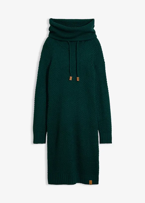 Abito in maglia con collo a scialle, bonprix
