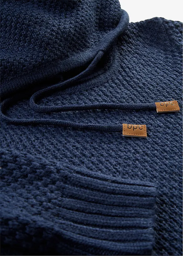 Abito in maglia con collo a scialle, bonprix