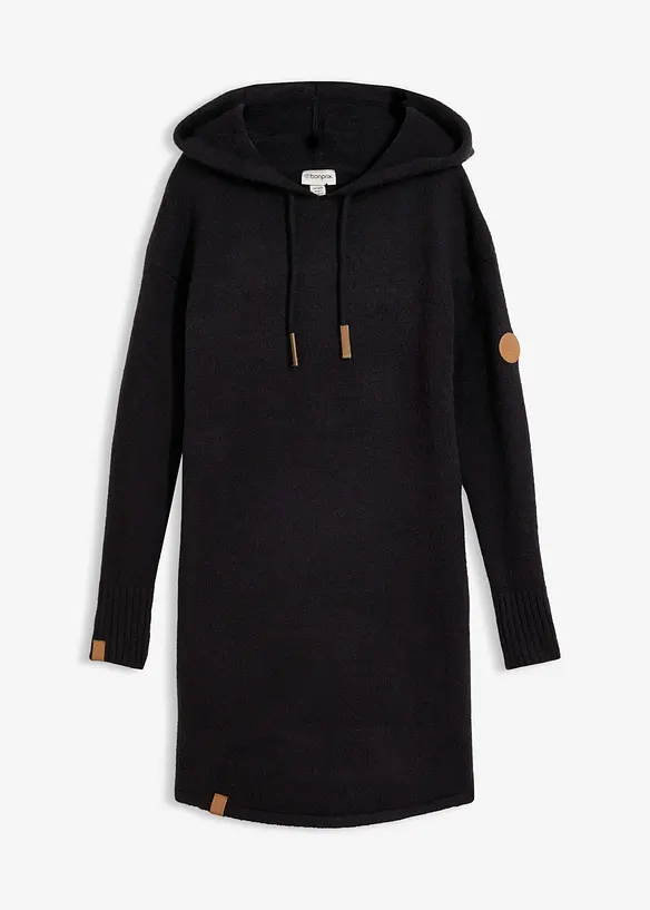 Abito in maglia con cappuccio, bonprix