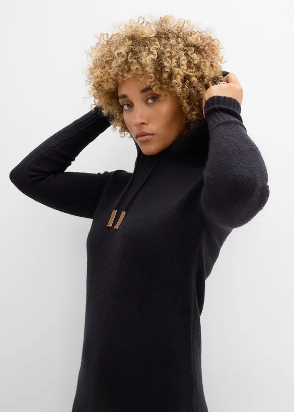 Abito in maglia con cappuccio, bonprix