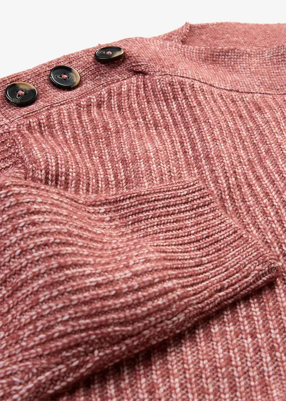 Maglione oversize con bottoni, bonprix
