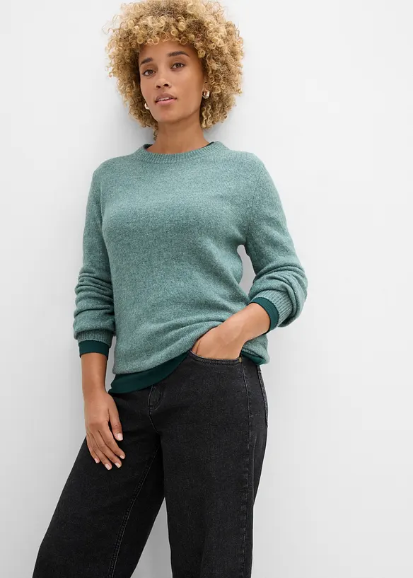 Maglione con maniche a palloncino, bonprix