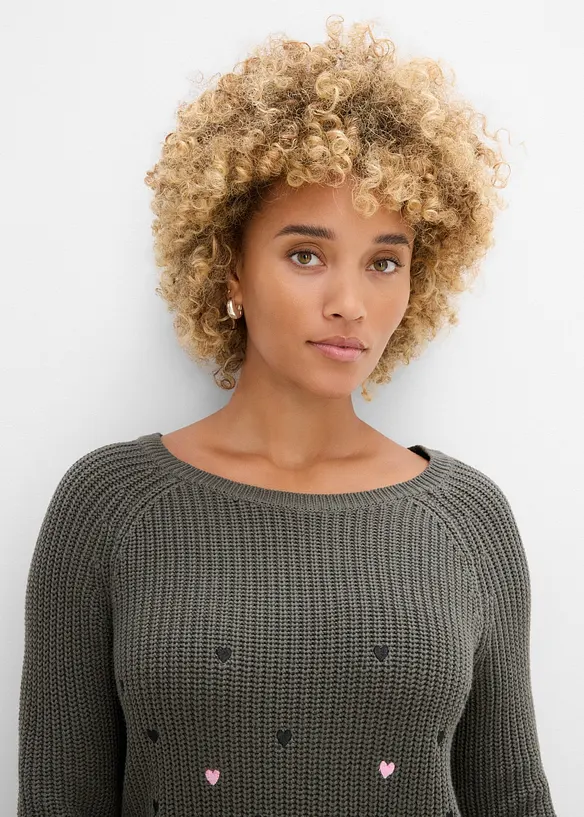 Maglione con ricamo, bonprix