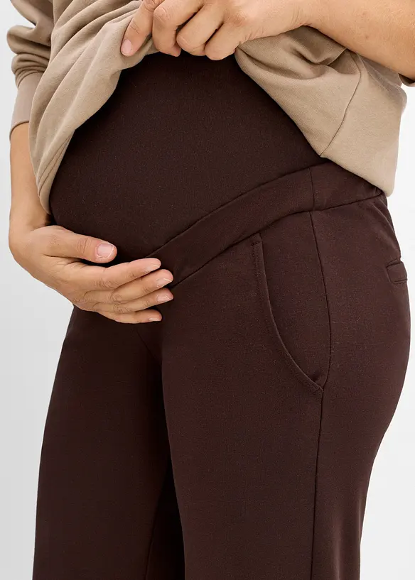 Pantaloni pr&eacute;maman a gamba larga in morbido punto di Roma, bonprix