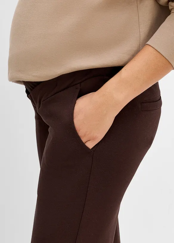 Pantaloni pr&eacute;maman a gamba larga in morbido punto di Roma, bonprix
