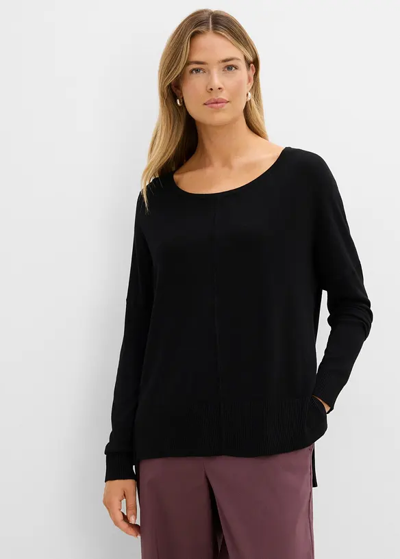 Maglione oversize in misto viscosa, bonprix
