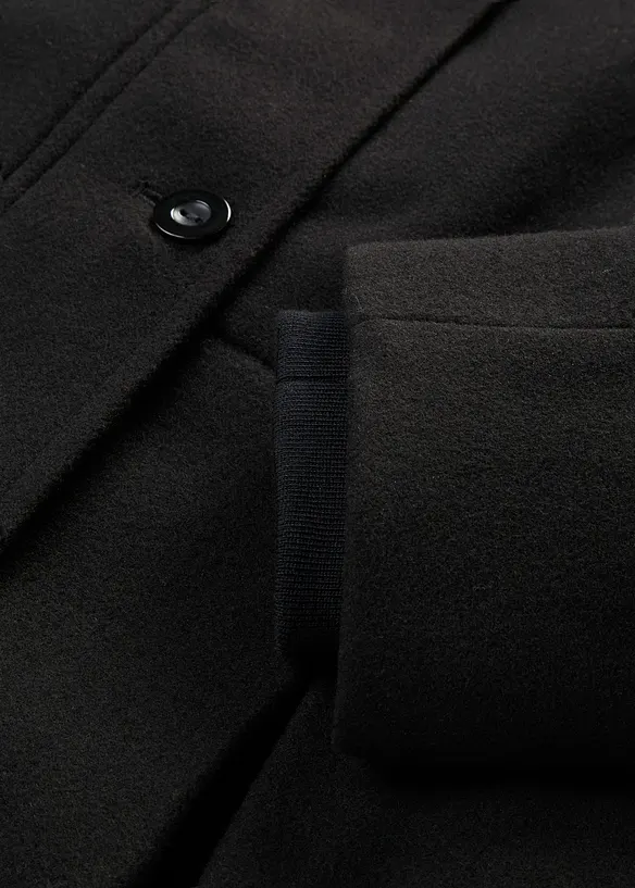 Cappotto con cappuccio e pinces, bonprix