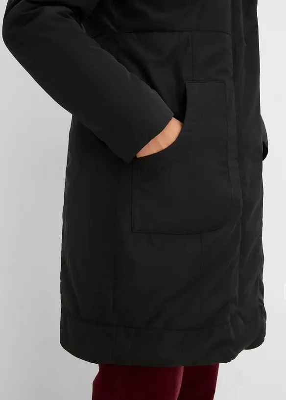 Cappotto corto leggermente imbottito con cappuccio, bonprix