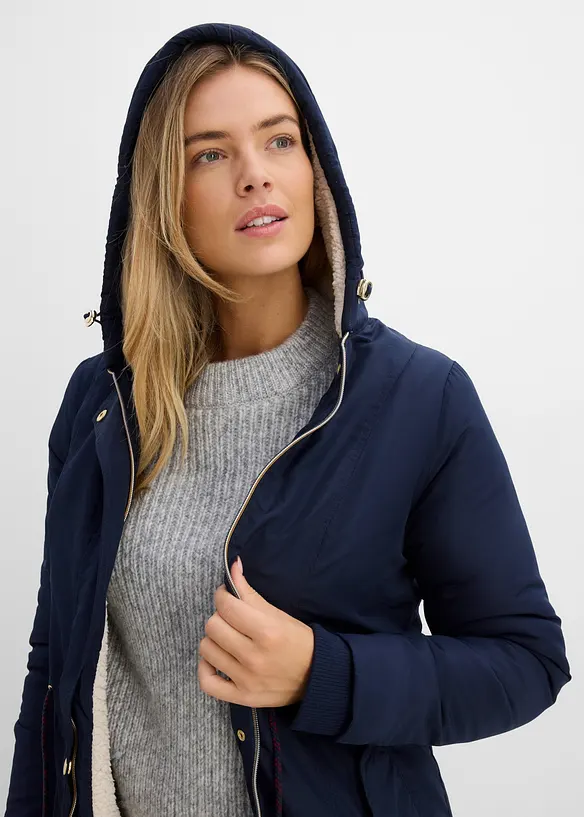 Parka con pile teddy, bonprix