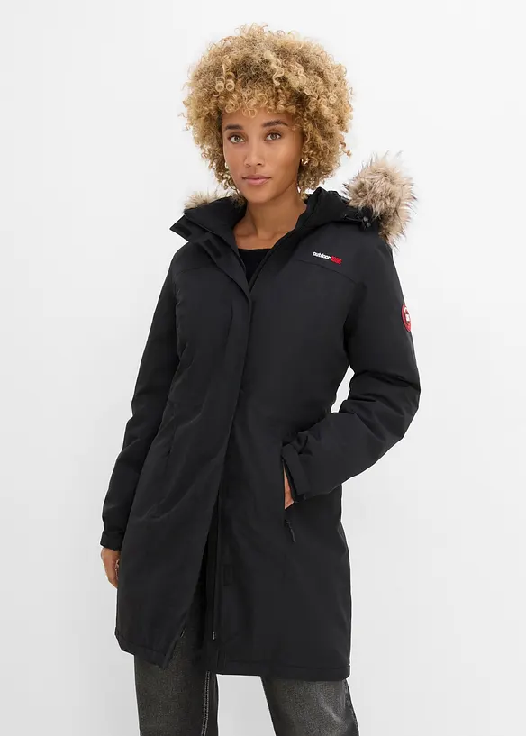 Giubbotto outdoor  impermeabile e caldo con ecopelliccia, bonprix