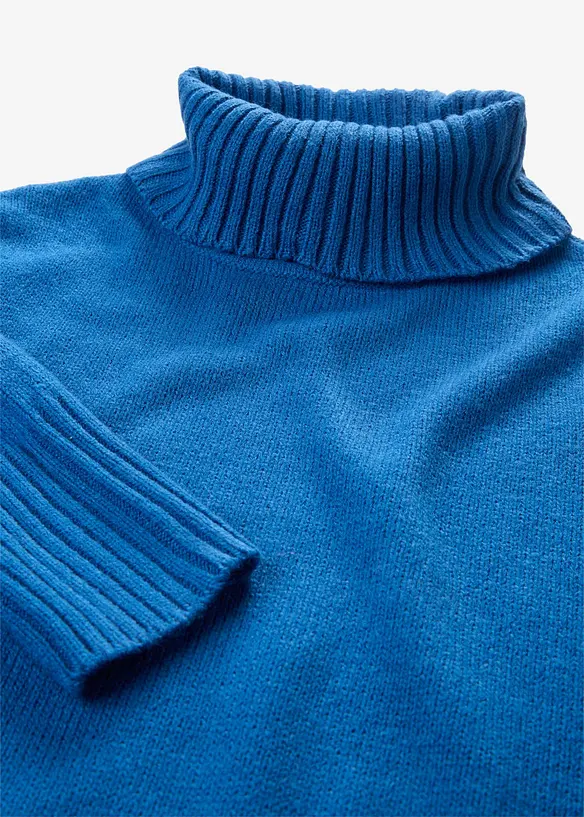 Maglione basic a collo alto in filato fine, bonprix