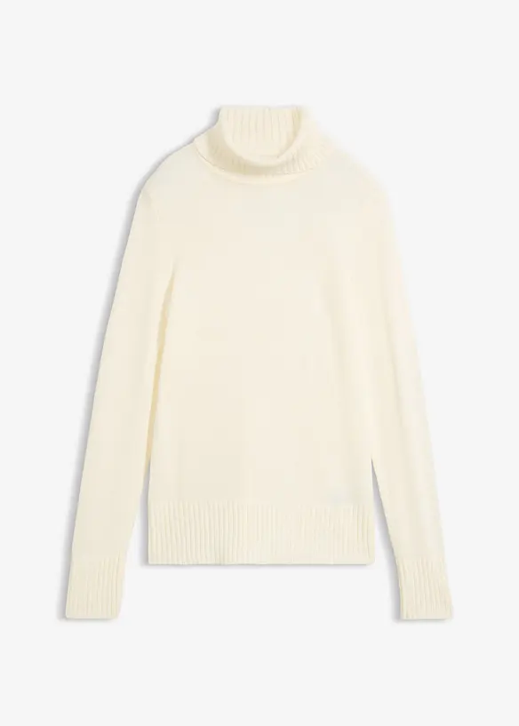Maglione basic a collo alto in filato fine, bonprix