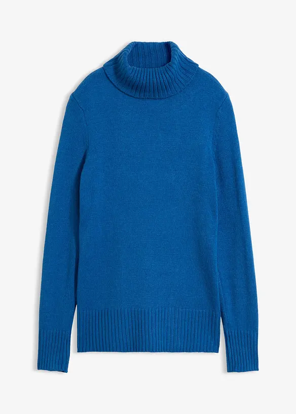 Maglione basic a collo alto in filato fine, bonprix