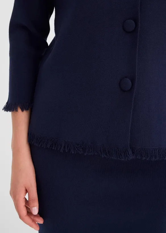 Cardigan con bordi sfrangiati, bonprix