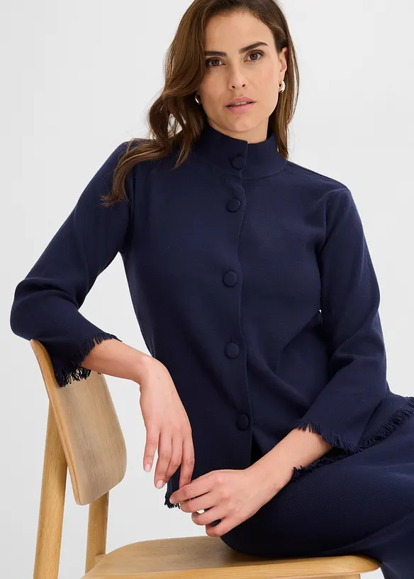 Cardigan con bordi sfrangiati, bonprix