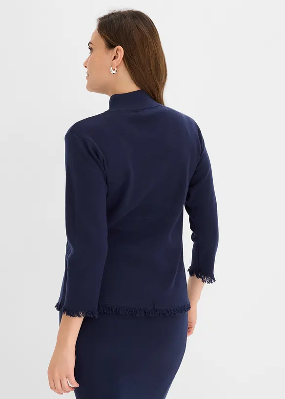 Cardigan con bordi sfrangiati, bonprix