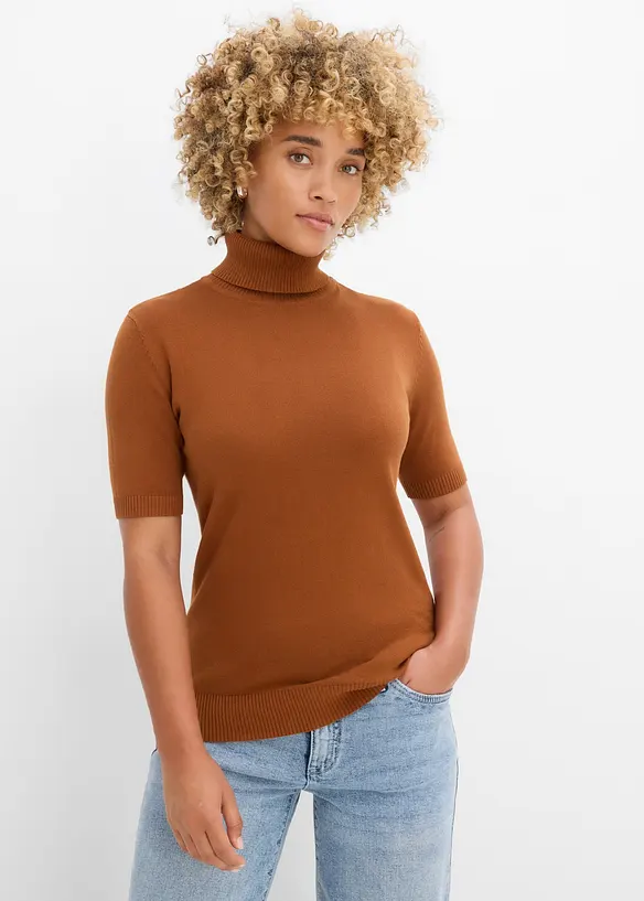 Maglia dolcevita a maniche corte, bonprix