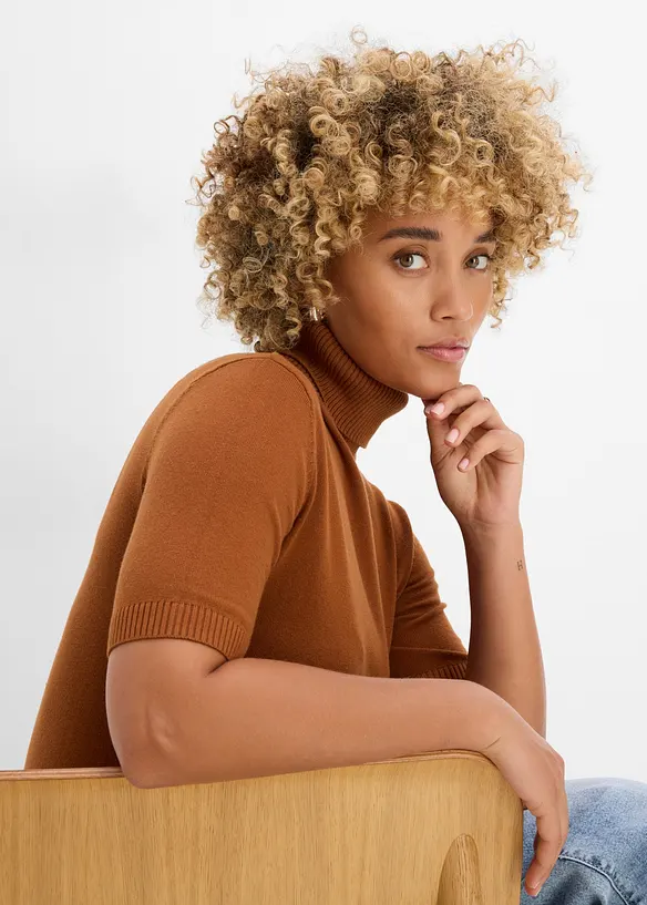 Maglia dolcevita a maniche corte, bonprix