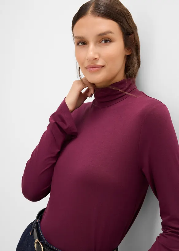 Maglia dolcevita con bottoni decorativi, bonprix