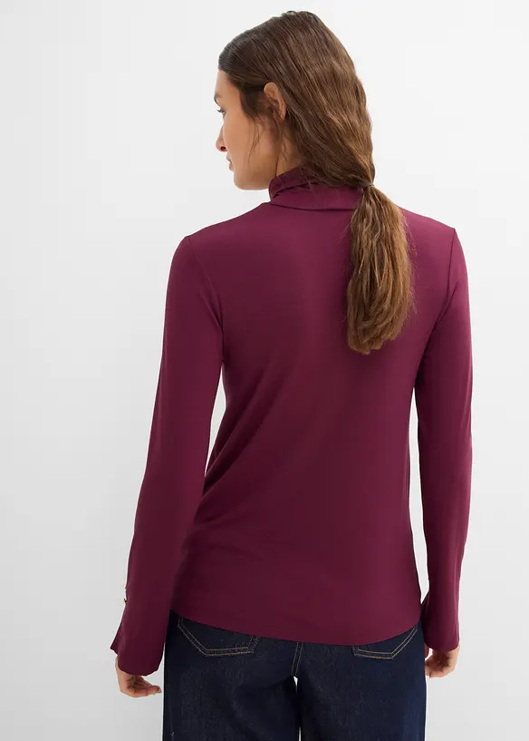 Maglia dolcevita con bottoni decorativi, bonprix