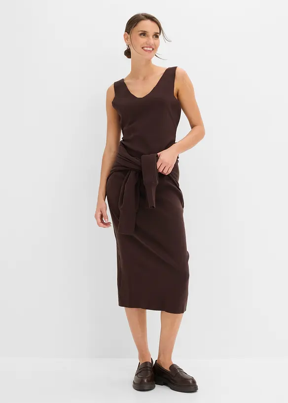 Abito in maglia e maglione abbinato (set 2 pezzi), bonprix