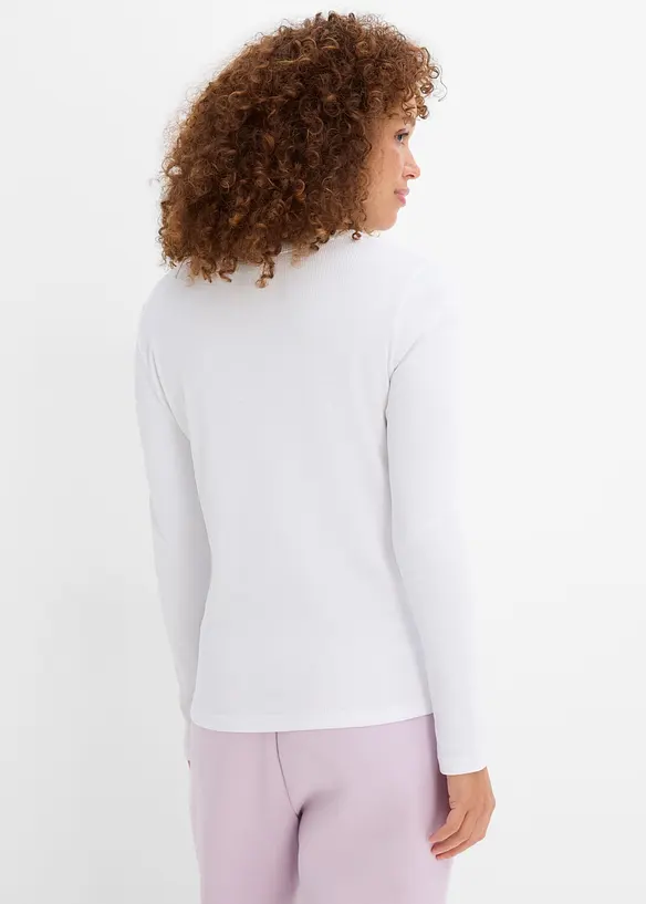 Maglia a costine in puro cotone biologico (pacco da 4), bonprix