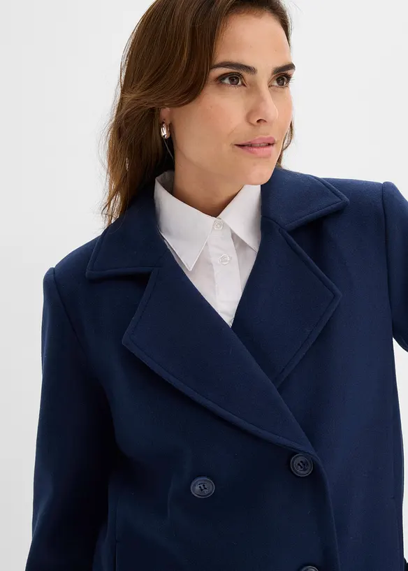 Caban con maniche in maglia, bonprix