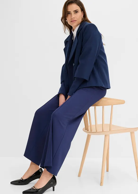 Caban con maniche in maglia, bonprix