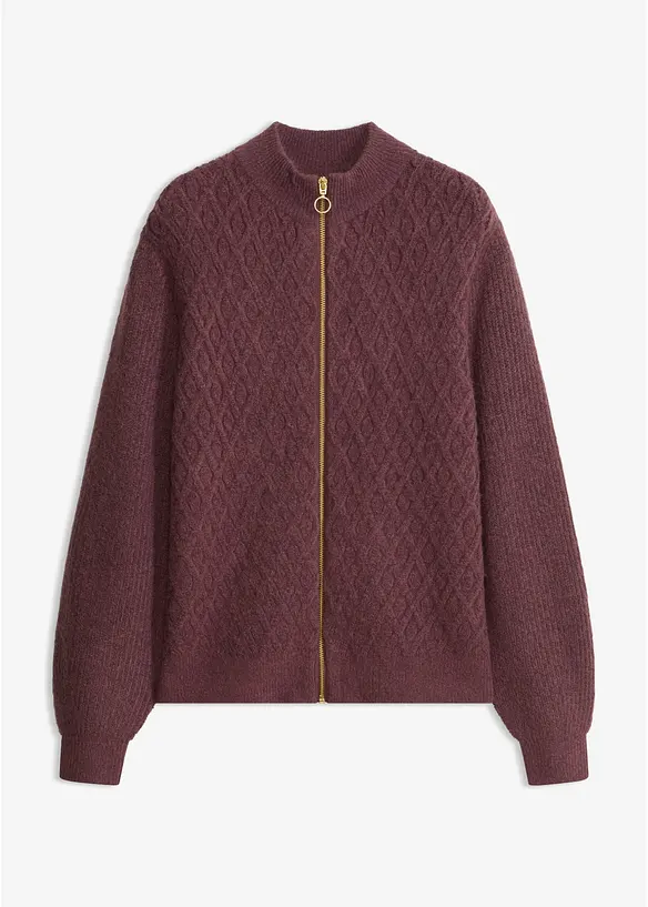 Cardigan con lavorazione a rombi, bonprix