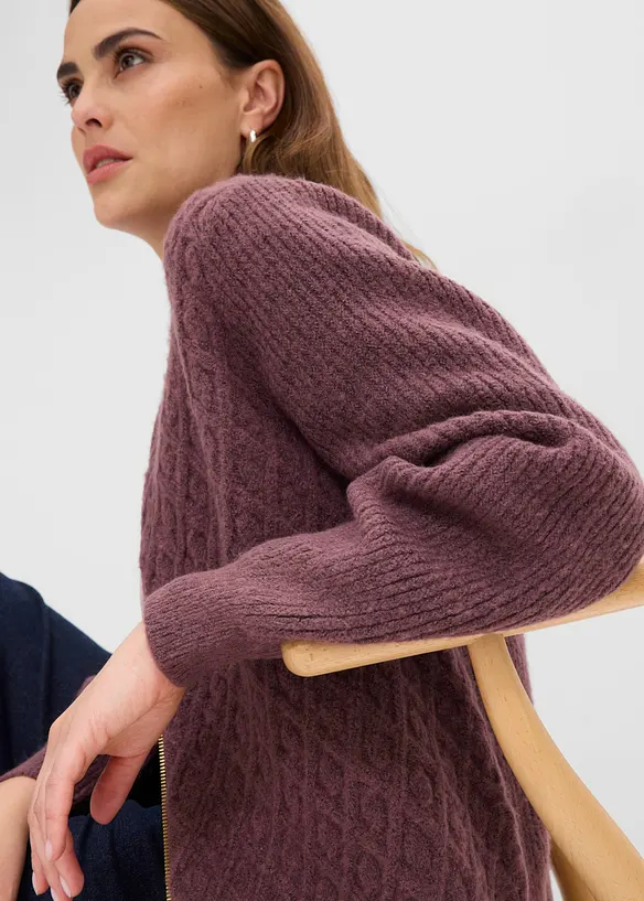 Cardigan con lavorazione a rombi, bonprix