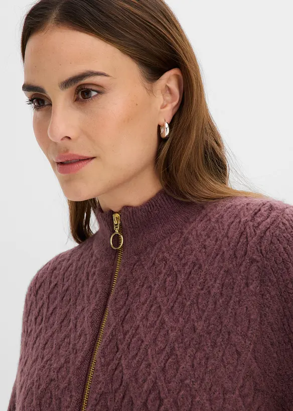 Cardigan con lavorazione a rombi, bonprix