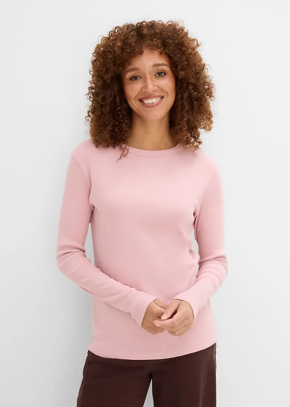 Maglia a costine in puro cotone biologico (pacco da 6), bonprix