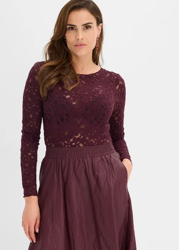 Body in pizzo soffice, bonprix