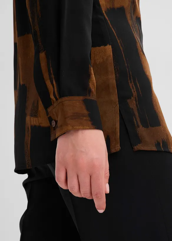 Camicetta lunga di chiffon a fantasia, bonprix